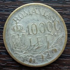 (MR19) MONEDA ROMANIA - 10.000 LEI 1947, REGELE MIHAI I, PLACATA CU ARGINT foto