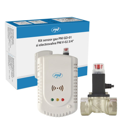 Aproape nou: Kit Senzor gaz PNI GD-01 si electrovalva PNI V-02 cod 2014172 foto