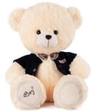 Ursuleț de Pluș Fată și Băiat Amek Toys, 42 Cm, Bej, Poliester, Lavabil 30&deg;C