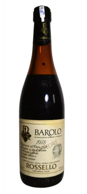 A 109 - Vin ROSU, BAROLO RISERVA SPECIALE, DOC, cl 75 gr 13 recoltare 1978 foto