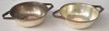 Lot de 2 boluri din alama argintata, multiple marcaje perioada Art Deco, Cana