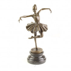 Balerina-statueta din bronz pe un soclu din marmura FA-88 foto