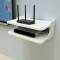 Suport pentru router si accesorii, dimensiuni 20 x 30 cm, cu 2 compartimente, din PVC, finisaj mat, alb