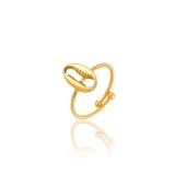 Cumpara ieftin Inel reglabil placat cu aur Shell