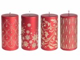 Cumpara ieftin Set 4 lumanari Craciun &Oslash; 7,5 cm x 14,5 H