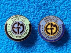 Lot 2 insigne metalice fotbal - AS "ELECTROMOTOR" TIMISOARA
