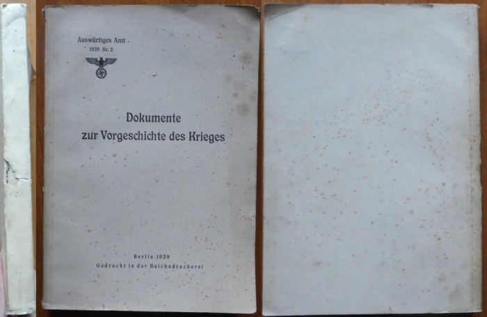 Serviciul de Informatii German , Documen. premergat. razboiului , Berlin , 1939