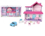 Set joaca vila cu accesorii mobila si masina