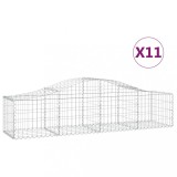 Cumpara ieftin Cosuri gabion arcuite 11 buc, 200x50x40/60 cm, fier galvanizat