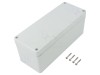 Carcasă universală KRADEX Policarbonat IP65 Gri deschis 75x190x75mm cu bușă din alamă