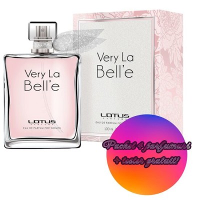 Set 4 Apa de parfum Very La Bell&amp;#039;e Lotus Revers, Femei, 100 ml + Tester 100 ml GRATUIT foto