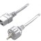 Cablu CEE 7/7 cu mufa IEC C19 mamă, 2m, 10A, gri, 3x1mm2