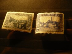 2Timbre 60H si 12 h Bosnia si Hertegovina 1912 -Uzuale-Peisaje sarniera