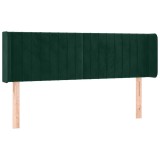 Cumpara ieftin Tablie de pat cu aripioare verde inchis 147x16x78/88 cm catifea