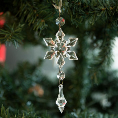 Ornament pentru bradul de Crăciun - fulg de nea - 2 forme foto