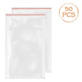 Set Pungi Depozitare Plastic Ziplock, 12x18cm, Transparent, 50 Bucăți