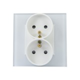 Cumpara ieftin Aproape nou: Priza dubla incastrabila PNI WP302 3000 W, 16 A, cu rama din sticla