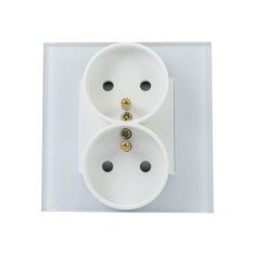 Aproape nou: Priza dubla incastrabila PNI WP302 3000 W, 16 A, cu rama din sticla foto