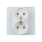 Aproape nou: Priza dubla incastrabila PNI WP302 3000 W, 16 A, cu rama din sticla