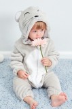 CLD141-18 Pijama kigurumi pentru bebelusi tip salopeta din material moale si pufos