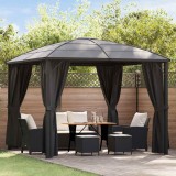 vidaXL Pavilion cu perdele, antracit, 300 x 300 x 265 cm 48600