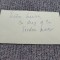 Cartonas cu autograf de la actrita Teodora Mares (Declaratie de dragoste)