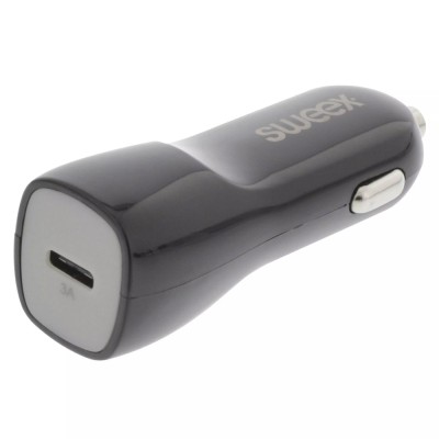 Incarcator auto USB Type C 3A negru Sweex foto