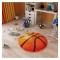 Covor Rotund Camera Copii Model Basketball 11189-160, Marime 67 x 67 cm, Portocaliu, Inaltime Fir 9 mm, Antialergic, Polipropilena, Gradinita, Cresa,