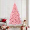 Pom de Crăciun artificial pre-iluminat Roz 210 cm PVC