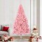 Pom de Crăciun artificial pre-iluminat Roz 210 cm PVC
