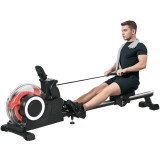 SPORTNOW Ramă de Canotaj cu Apă Pliabilă cu 6 Nivele de Rezistență, 190x50x65 cm, Roșu | Aosom Romania