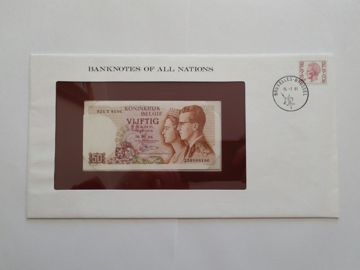 Belgia - 50 Francs 1966 - In plic de prezentare