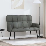 vidaXL Canapea cu două locuri Gri &icirc;nchis 115 x 61 x 87 cm țesătură 42028930