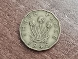 M3 C50 - Moneda foarte veche - Anglia - three pence - 1945