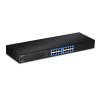 Switch GREENnet rack mount 16 porturi Gigabit - TRENDnet TEG-S16G SafetyGuard Surveillance