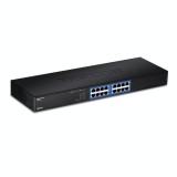 Switch GREENnet rack mount 16 porturi Gigabit - TRENDnet TEG-S16G SafetyGuard Surveillance