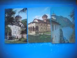 HOPCT LOT 3967 - 3 CARTI POSTALE-MANASTIREA COZIA -JUD- VALCEA-CIRCULATE, Circulata, Printata