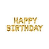 Balon folie model Happy Birthday-Culoare Aur