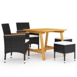 Cumpara ieftin Gossi set mobilier de gradina, 5 piese, negru