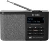 Radio portabil ECG RD 250 DAB Black, FM/DAB/DAB+, 1.8 W, Bluetooth 5.3, baterie reincarcabila Li-Ion 3.7 V / 1900 mAh, ceas desteptator, negru