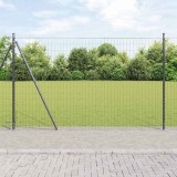 VidaXL Gard Euro cu 7 st&acirc;lpi filetați, 1.4 x 10m, din oțel zincat.