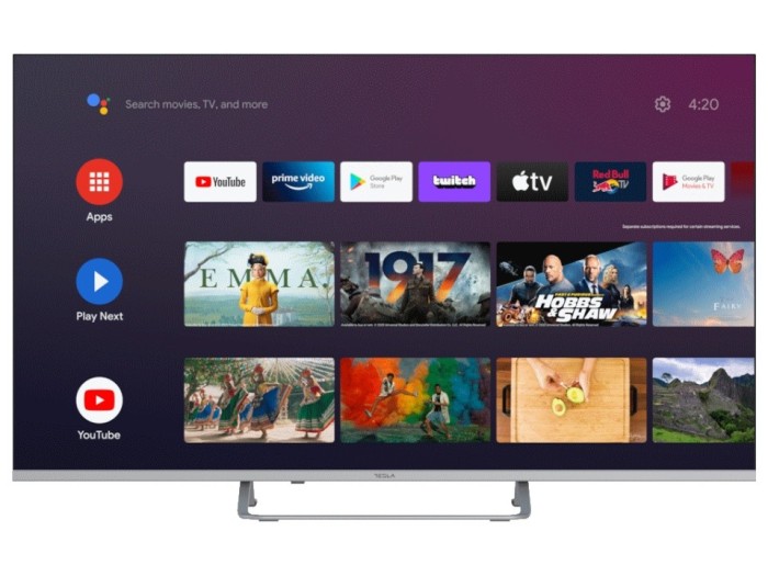 Televizor Android 11 TV DLED 50E635SUS, 127cm, UHDDVB-T2/C/S2, 350cd/m2, CI+,