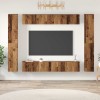 Set comodă TV 10 pcs Lemn vechi 30.5 x 30 x 90 cm Lemn compozit
