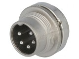 Conector M16 soclu tată 5 pini 300V 5A IP40