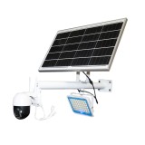 Lampa LED 200W cu panou solar 50W si camera supraveghere Wifi Breckner Germany