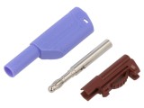 Mufă banană 4mm 32A 1kV violet cu izolaţie Lung.tot: 46mm