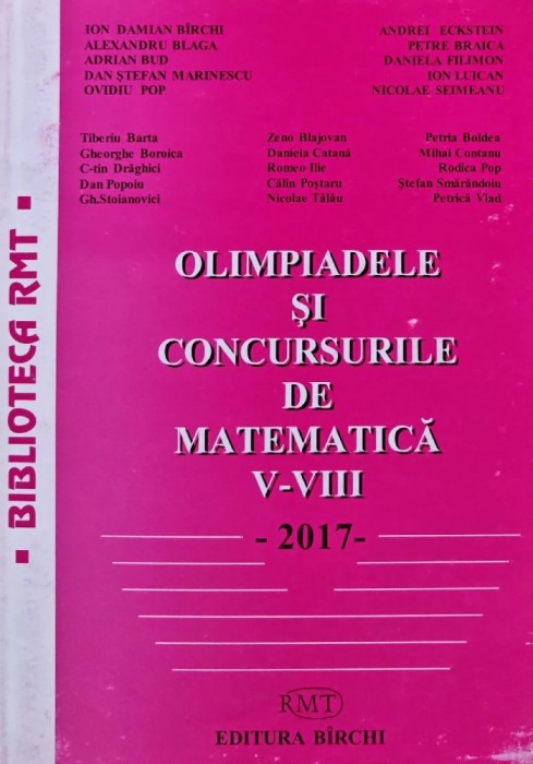 Olimpiadele si concursurile de matematica V-VIII, 2017 - 2017 - Andrei Eckstein (AC173)