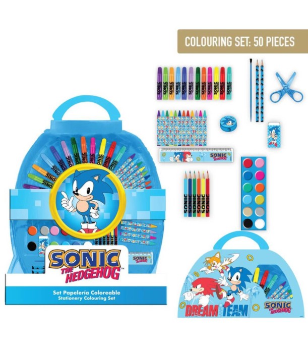 Set de Desen pentru Elevi 50 Buc Sonic