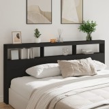 Gossi tablie cu dulap si led, negru, 220x17x102 cm