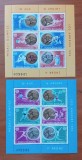 ROMANIA-1984-"MEDALII-OLIMPICE:-2 COLITE"-MNH-Nestampil-Vezi-Scan